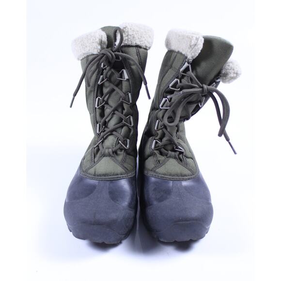Sorel Cumberland 7 38 Insulated Winter Snow Boots Lace Up Olive Green shearling - Picture 2 of 5